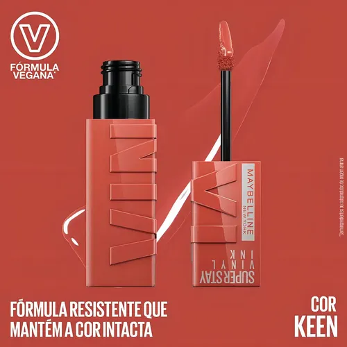 Labial Líquido Maybelline Superstay Vinyl Ink Acabado Brillante Color Keen