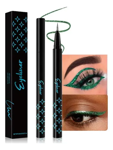 Delineador Líquido Glitter Esmeralda Evpct 1u