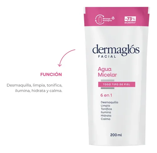 Dermaglós Facial Agua Micelar Refill 200 Ml