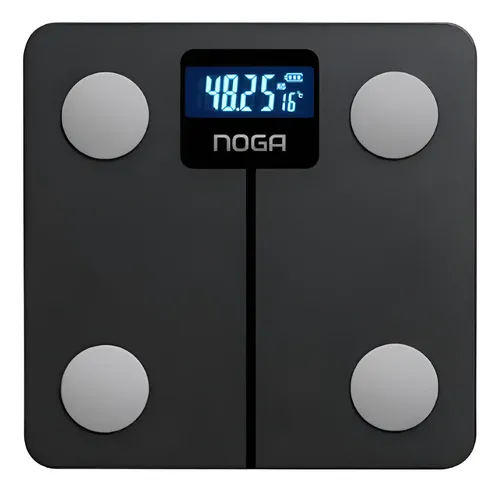 Balanza Noga Digital Smart Fitness Med Corp App Recargable Negro