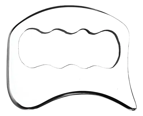 Masajeador Gua Sha Acero Inoxidable Forma M