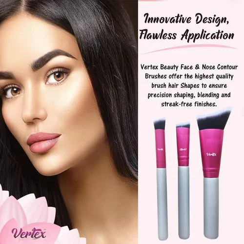 Juego De Brochas De Maquillaje Vertex Beauty Contorno Facial