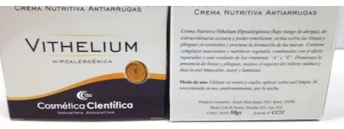 Cosmética Científica Cr Nutritiva Antiarrugas Vithelium X 50 Tipo de piel Seca