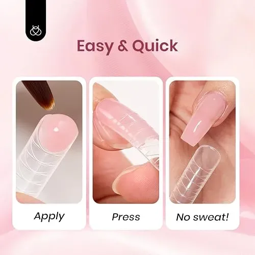 Kit Uñas Gel Poliacrílico Beetles 6 Colores Jelly Nude