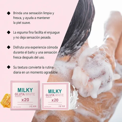 Jabón Corporal Con Leche Y Glutatión 70 G-1pack