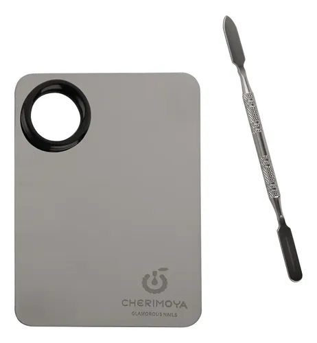 Paleta Mezcladora De Metal Con Espátula Marca Cherimoya Uñas