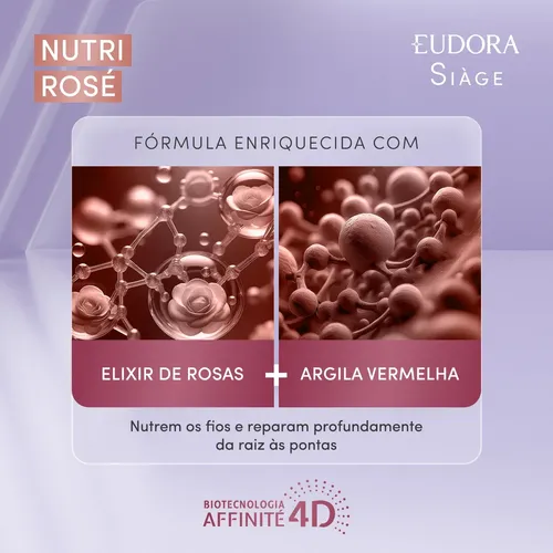Acondicionador Eudora Siàge Nutri Rosé Reparador 400ml
