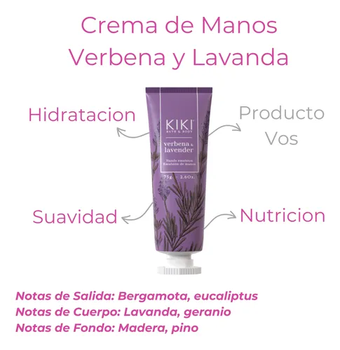 Verbena Y Lavanda Gel De Ducha Crema Corporal Y Manos Idraet