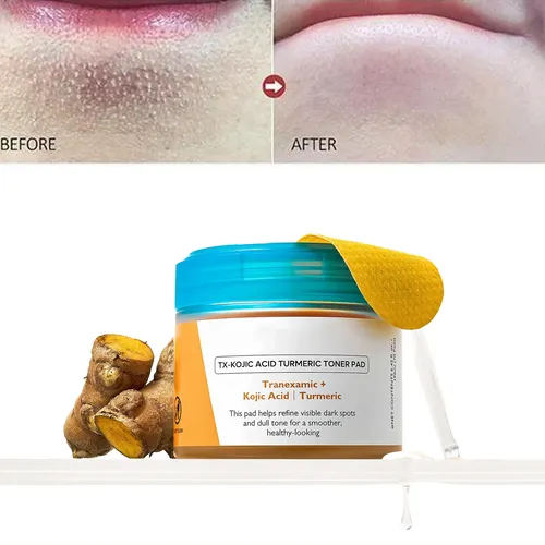 Pads Faciales Tónico Cúrcuma Exfoliantes X70