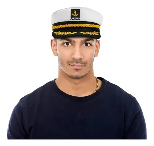Pack De 4 Sombreros Blancos Para Disfraz De Capitán