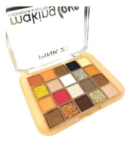 Paleta Sombras Ojo Matte Glitter Love Pink 21 Set 2 Unidades