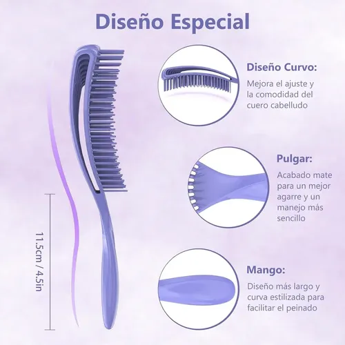 Pack 2 Cepillos Especiales Para Cabello Rizado