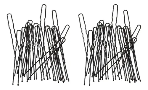40 Broches De Pelo De Metal Negro De 7 Cm De Largo Para Muje