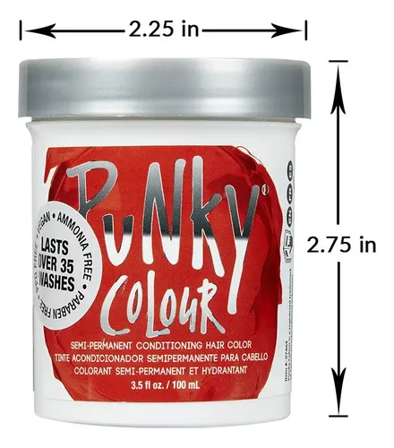 Tinte De Pelo Punky Fire Semipermanente, 100 Ml, Vegano, 25