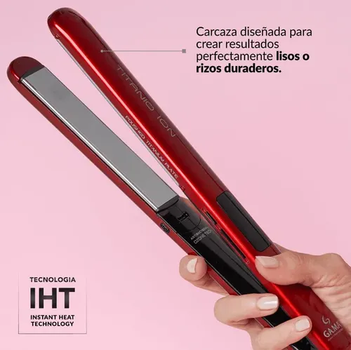 Planchita De Pelo Digital Gama Iht Cp14 Red Titanio 4d 230 °