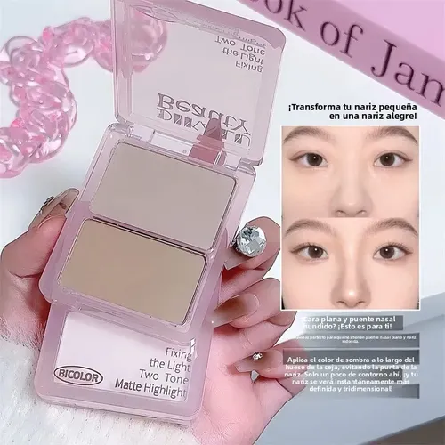 Paleta 2 En 1 Para Contorno E Iluminador Mate Para Rostro