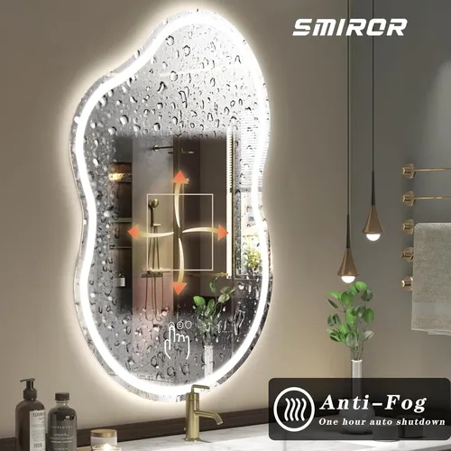 Espejo Baño Led Nube Antivaho Dimmable Luz Blanca 24×36
