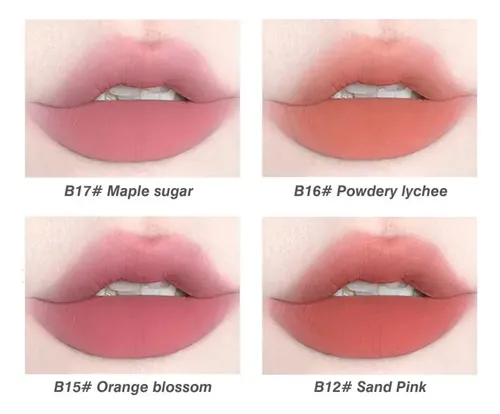 Mini Labial Liquido Mate Efecto Terciopelo Kawaii  By Mansly