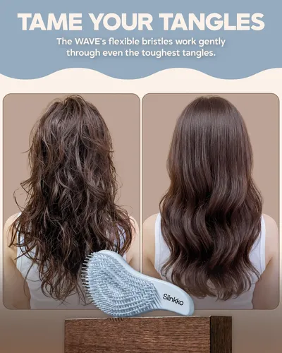 Cepillo De Pelo Slinkko Detangler – Cabello Rizado Húmedo Y