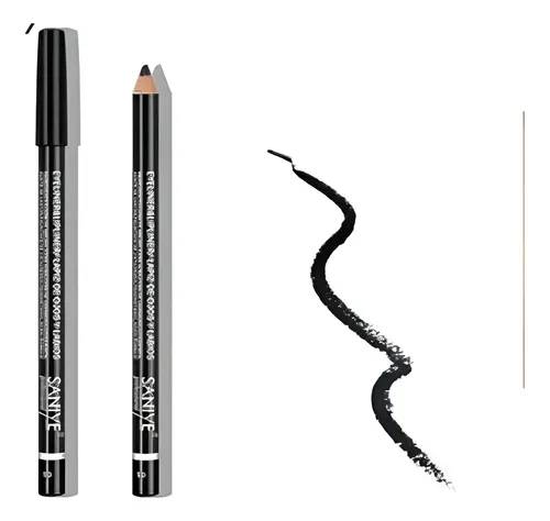 Lapiz Delineador Para Ojos Y Cejas Negro Saniye X12