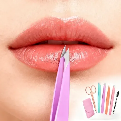 Set Profesional De 6 Piezas Con Pinzas Para Cejas