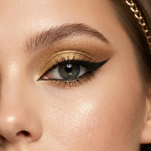 Set Maquillaje Ojos Retro Glam Sombra 21 Máscara Y Delineado
