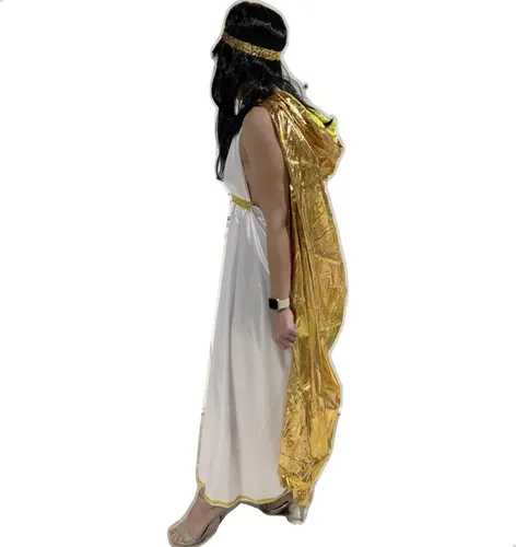 Disfraz Cleopatra Completo Vestido Capa Peluca Halloween