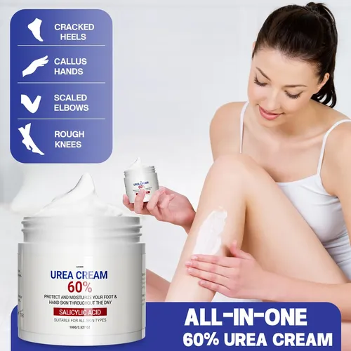 Crema Con Un 60% De Urea Para Pies Y Manos, Máxima Resistencia, A