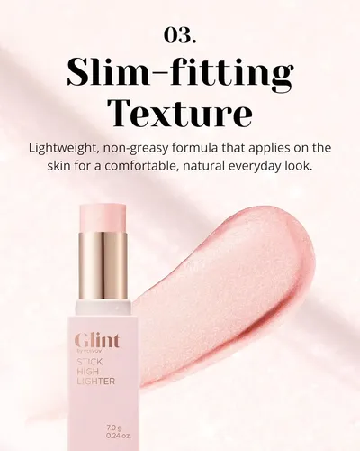 Glint Stick Highlighter (rosy Moon, 0.27oz) – Multi-uso I…