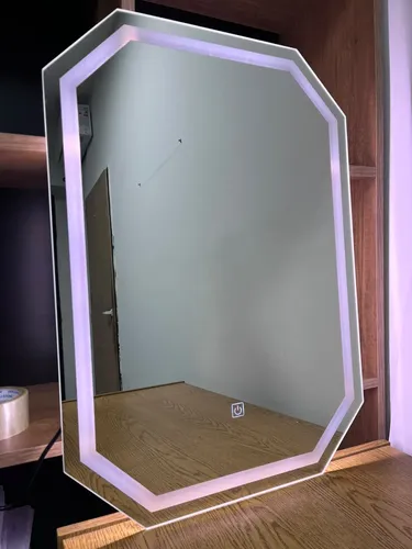 Espejo Led Octogonal Elicar 60x80cm Touch Baño Frio Calido