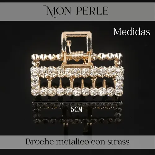 Broche Pelo Con Strass Para Fiestas Ganchos Clips Con Brillo