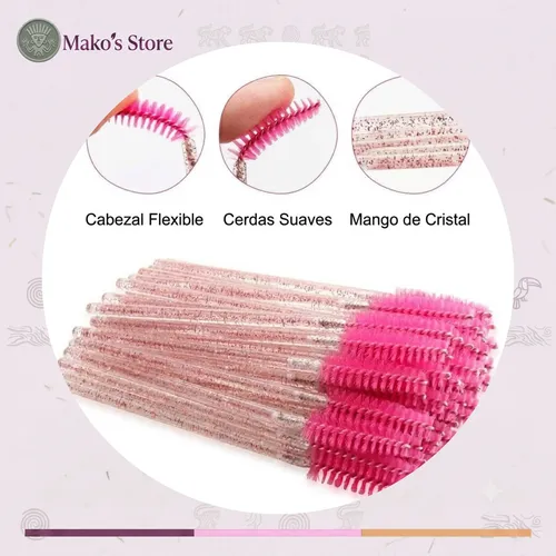 Cepillo Para Maquillaje De Pestañas Cejas X 12 Cristal Glitt
