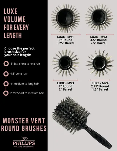 Cepillo Para Cabello Phillips Brush Luxe Monster Vent 2 Prof