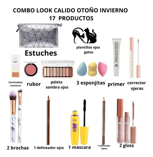 Combo Maquillaje Otoño Invierno Tonos Calidos Lookbronceado