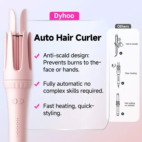 Plancha De Pelo Dyhoo De 3,2 Cm, 4 Temperaturas, Giratoria,