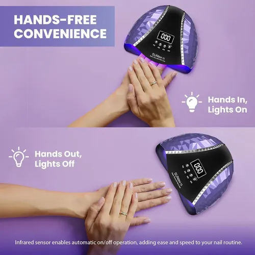 Lámpara De Uñas Uv Led 180w Manicurefx Con Sensor Y Lcd