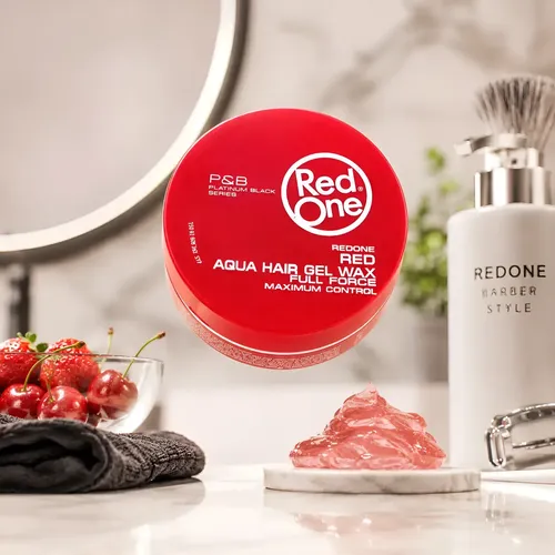 Red One Pomada Mini 50ml Roja Aqua Barberia Maxima Fuerza