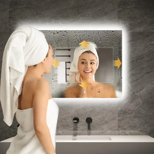Espejo Led Baño Anti Vaho Doble Luz Wifi 80×60 Cm