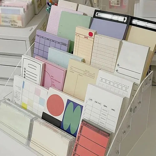 Organizador De Cosméticos Con Soporte Acrílico Para Tarjetas