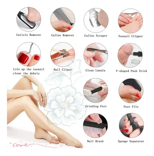 Y Kit Pedicura Manicure Herramienta P Uñas Cuidado Los .