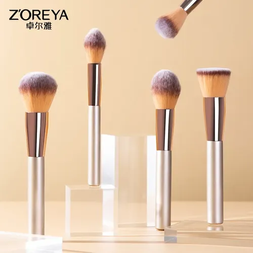 Set Maquillaje Champagne 10 Pinceles De Maquillaje Sombras