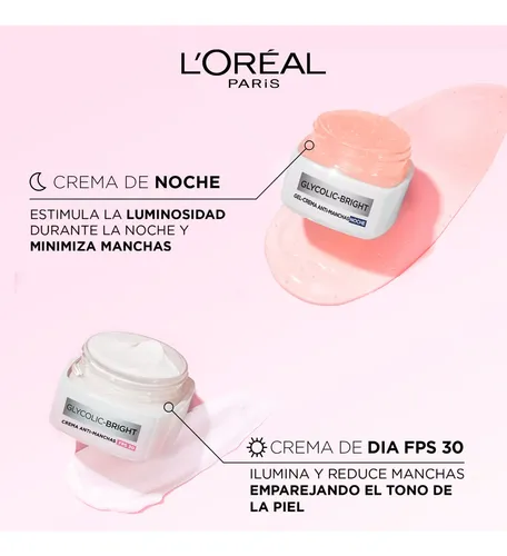 Loreal París Gel Crema Noche Anti Manchas Glycolic Bright