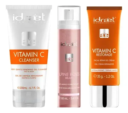 Rutina Skincare Antiage Vitamina C Manchas Piel Mixta Idraet
