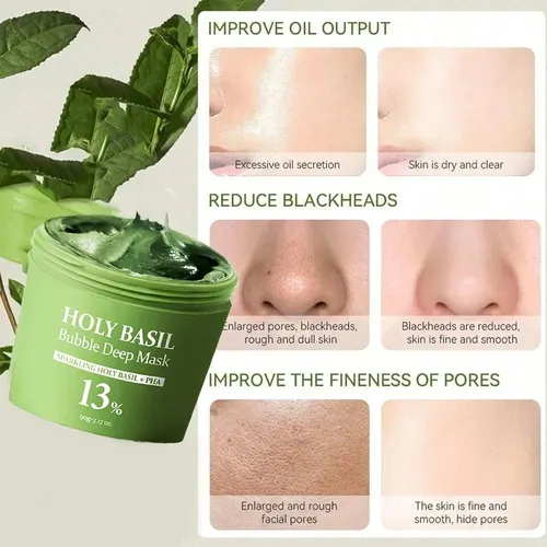 Mascarilla Facial Holy Basil Bubble Deep Mask 90g Todo Tipo De Piel