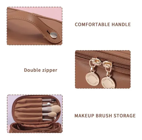 Bolsa De Maquillaje Con Múltiples Compartimentos Y Apertura