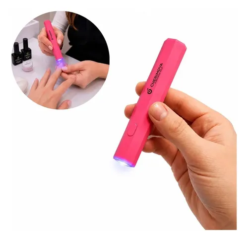 Mini Lampara Portátil Para Uñas Uv/led Recargable 3w Fuscia