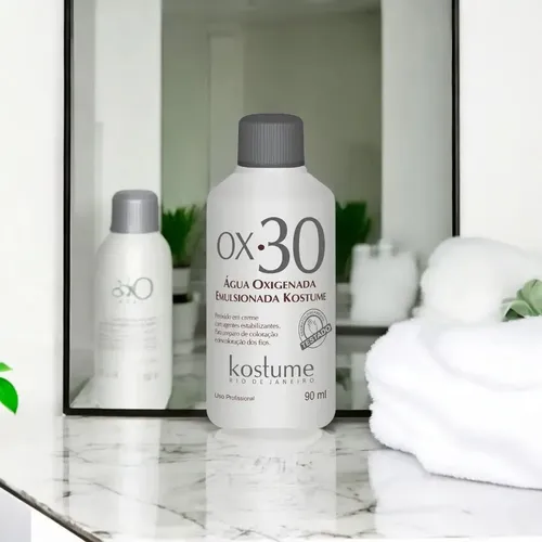 Oxidante En Crema Agua Oxigenada Emulsionada Kostume 90ml Tono 30 Vol