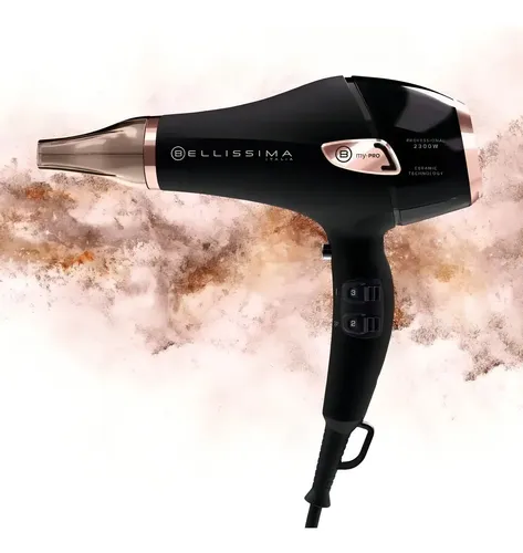 Secador De Pelo Bellissima Imetec My Pro Ceramic P5 3800 Color Negro/Dorado