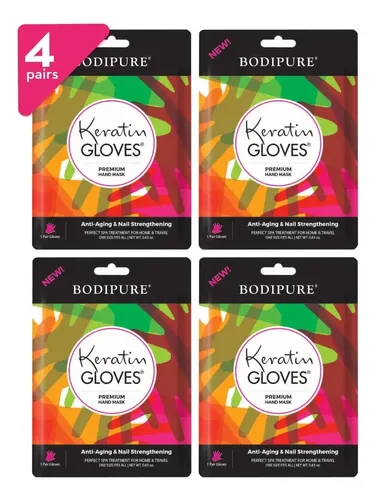 Guantes Hidratantes Keratina Para Manos Secas X4 Pares