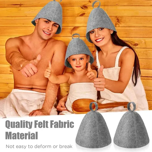 Gorro De Sauna De Fieltro Para Protección De Cabeza De Baño,